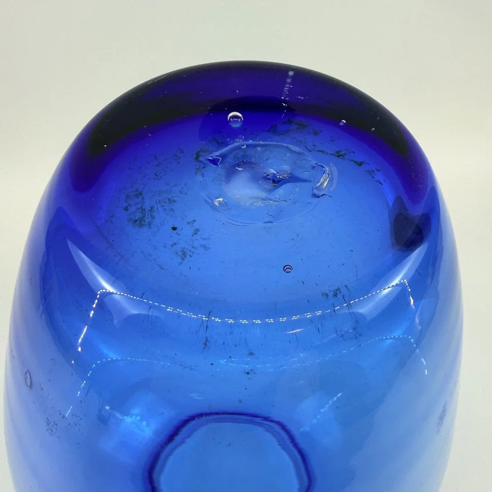 Blenko 8821M Azure‎ Blue Vase Hank Adams 10